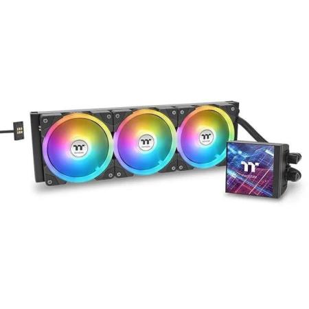 Система водяного охлаждения Thermaltake MAGFloe 420 Ultra ARGB Soc-AM5/AM4/1200/1700/1851 черный 4-pin 34.5-38.8dB Al LCD 360W Ret (CL-W451-PL14SW-A)