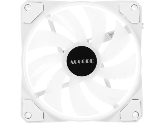 Вентилятор для корпуса Accord ACC-XF12 ARGB 120х120x25 белый 3-pin 20дБ (ACC-XF12 ARGB WHITE) brown box