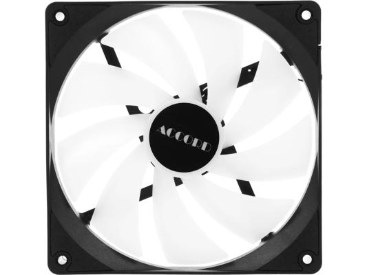 Вентилятор для корпуса Accord ACC-C14 ARGB 140х140x25 черный 3-pin 26дБ (ACC-C14 ARGB BLACK) brown box