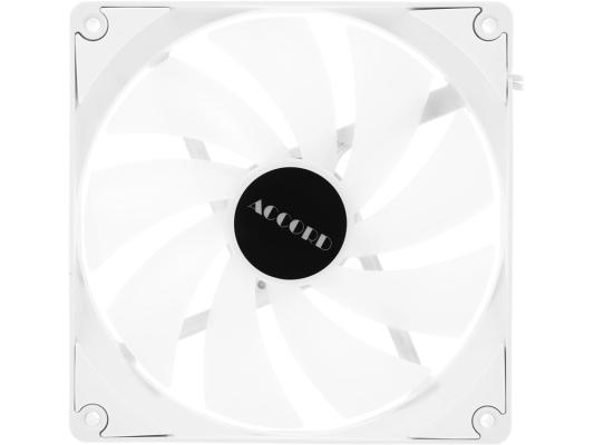 Вентилятор для корпуса Accord ACC-C14 ARGB 140х140x25 белый 3-pin 24.9дБ (ACC-C14 ARGB WHITE) brown box
