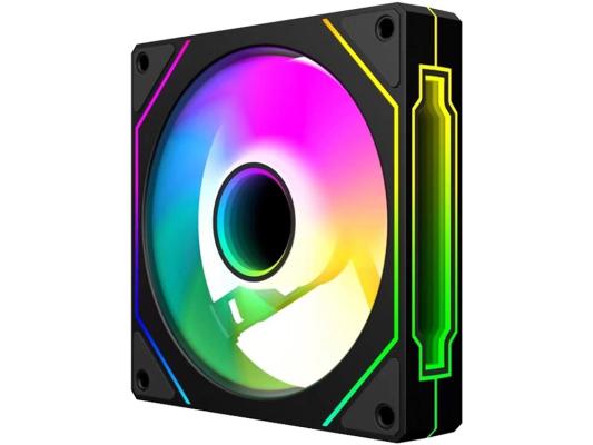 Вентилятор для корпуса Bloody CF-12 LCD ARGB 120х120x25 черный 4-pin 32дБ (упак.:1шт) (CF-12-ARGB120-BK) Ret