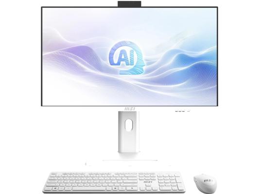 Моноблок MSI Modern AM273QP AI 1UM-097XRU 27" WQHD Core Ultra 5 125H (1.2) 16Gb SSD512Gb Arc graphics CR без ОС 2.5xGbitEth WiFi BT 150W клавиатура мышь Cam белый 2560x1440