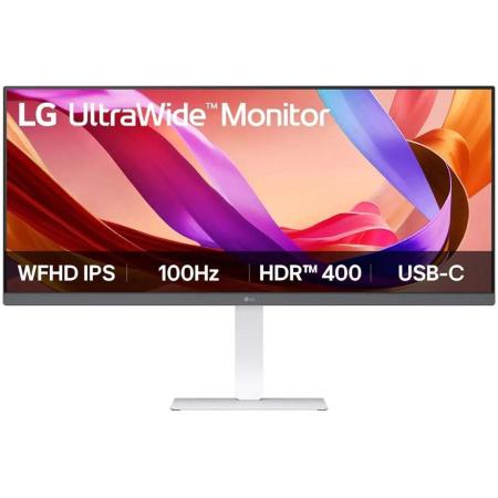 Монитор LG 34" UltraGear 34U530A-W белый IPS LED 21:9 HDMI M/M матовая HAS Piv 1000:1 500cd 178гр/178гр 2560x1080 100Hz DP FHD USB 8.8кг
