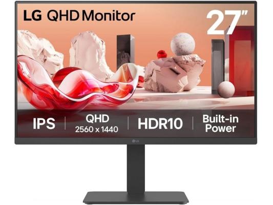 Монитор LG 27" 27BA45QB-B черный IPS LED 16:9 HDMI M/M матовая HAS Piv 1000:1 350cd 178гр/178гр 2560x1440 75Hz DP 2K 8.1кг