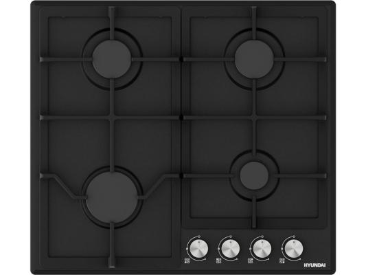 Газовая варочная поверхность Hyundai HHG 6432 BK черный