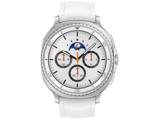 Смарт-часы Samsung Galaxy Watch 8 Classic LTE 46мм 1.34" Super AMOLED корп.серебристый рем.белый (SM-L505FZWACAU)