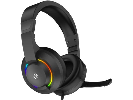 Наушники с микрофоном Оклик HS-L315G черный 1.8м накладные USB оголовье (2007552)