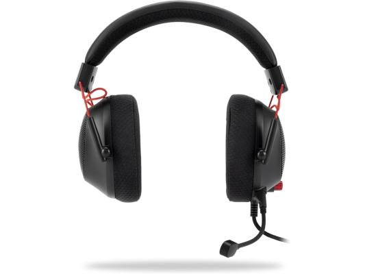 Наушники с микрофоном Оклик HS-L305G черный/красный 2м мониторные оголовье (2060511)