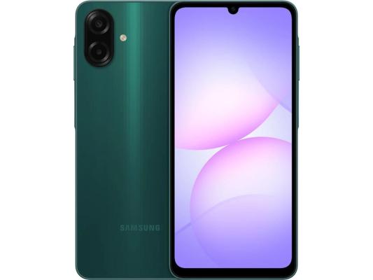 Смартфон Samsung SM-A075F Galaxy A07 64Gb 4Gb зеленый моноблок 3G 4G 2Sim 6.7" 720x1600 Android 15 50Mpix 802.11 a/b/g/n/ac GPS GSM900/1800 GSM1900 Protect microSD max2048Gb