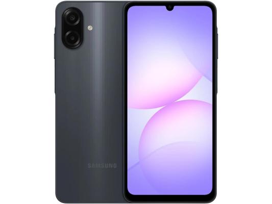 Смартфон Samsung SM-A075F Galaxy A07 64Gb 4Gb черный моноблок 3G 4G 2Sim 6.7" 720x1600 Android 15 50Mpix 802.11 a/b/g/n/ac GPS GSM900/1800 GSM1900 Protect microSD max2048Gb