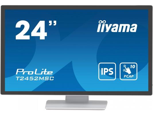 Монитор Iiyama 23.8" ProLite T2452MSC-W1 белый IPS LED 14ms 16:9 HDMI M/M матовая 400cd 178гр/178гр 1920x1080 60Hz DP FHD USB Touch 5.6кг
