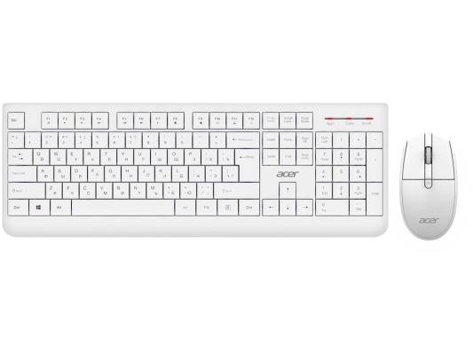 Клавиатура + мышь Acer OCC401 клав:белый мышь:белый USB беспроводная Multimedia (ZL.ACCCC.017)