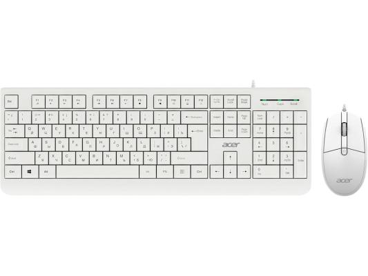 Клавиатура + мышь Acer OCC400 клав:белый мышь:белый USB (ZL.ACCCC.014)
