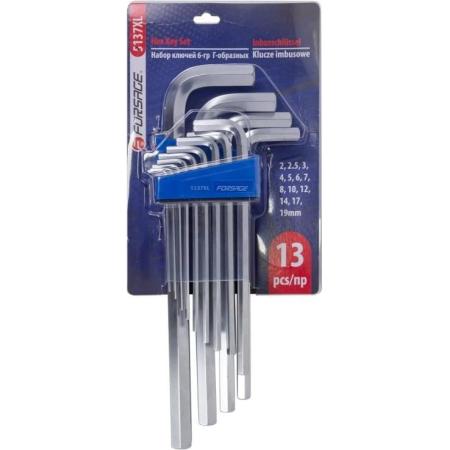 Forsage Набор ключей Г-образных 6-гранных экстра длинных 13 предметов в пластиковом держателе F-5137XL(8710)