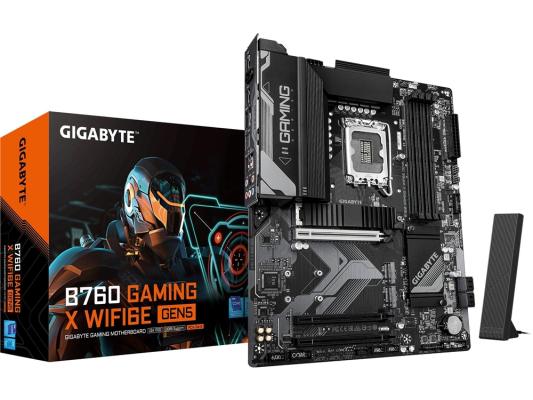 Материнская плата Gigabyte B760 G X WF6E GEN5 Soc-1700 Intel B760 4xDDR5 ATX AC`97 8ch(7.1) 2.5Gg RAID+HDMI+DP