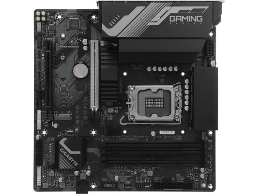 Материнская плата Gigabyte B760M G X WF6E GEN5 Soc-1700 Intel B760 4xDDR5 mATX AC`97 8ch(7.1) 2.5Gg RAID+HDMI+DP