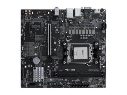 Материнская плата MSI PRO B840M-B Socket AM5 AMD B840 2xDDR5 mATX AC`97 8ch(7.1) 2.5Gg RAID+VGA+HDMI