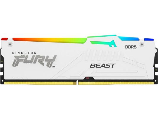 Память DDR5 32GB 6400MHz Kingston KF564C32BWEA-32 Fury Beast RGB RTL Gaming PC5-51200 CL32 DIMM 288-pin 1.4В dual rank с радиатором Ret