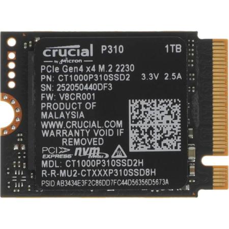 Твердотельный накопитель SSD Crucial P310 1TB PCIe Gen4 NVMe 2230 M.2 SSD CT1000P310SSD2