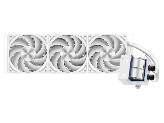 Система водяного охлаждения PcCooler DS360 WH Soc-AM5/AM4/1200/1700/1851 белый 4-pin Al LCD 310W Ret (DS360-WHNWXX-GL)