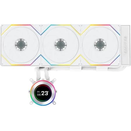 Система водяного охлаждения Lian-Li HydroShift II LCD-C 360TL ARGB Soc-AM5/AM4/1700/1851 белый 4-pin 33dB Al+Cu LCD Ret (G89.GHS2LCD36TW.R0)