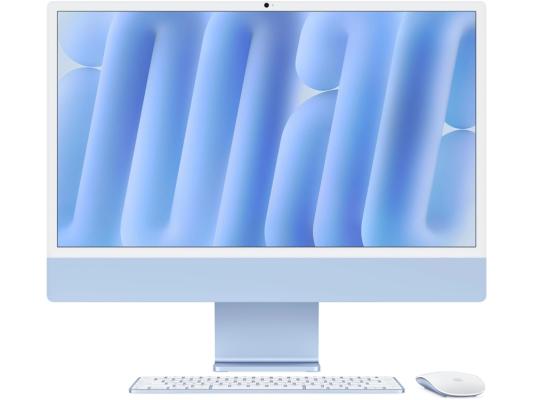 Моноблок Apple iMac A3247 24" 4.5K M4 8 core (4) 16Gb SSD256Gb 8 core GPU macOS WiFi BT 143W клавиатура мышь Cam синий 4480x2520