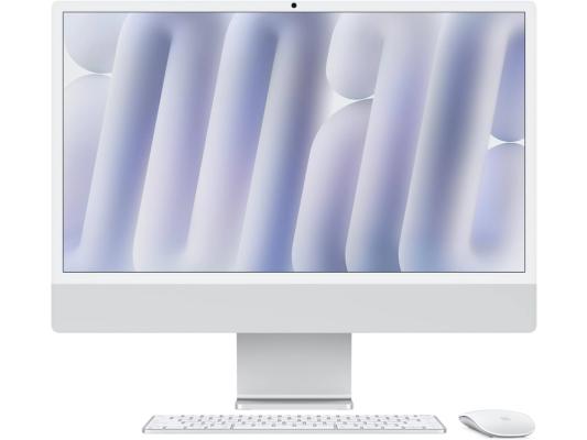 Моноблок Apple iMac A3137 24" 4.5K M4 10 core (4) 16Gb SSD256Gb 10 core GPU macOS WiFi BT 143W клавиатура мышь Cam серебристый 4480x2520