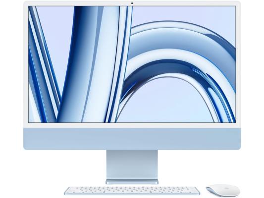 Моноблок Apple iMac A2874 24" 4.5K M3 8 core (4) 8Gb SSD512Gb 10 core GPU macOS WiFi BT 143W клавиатура мышь Cam синий 4480x2520
