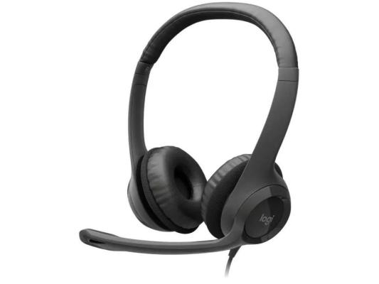 Наушники с микрофоном Logitech H390 черный 1.9м накладные USB оголовье (981-001578)