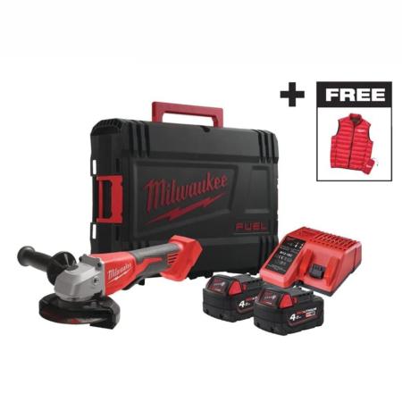 Угловая шлифмашина аккумуляторная MILWAUKEE M18 BLSAG125XPDMC-402X 125мм 18В 5Ач