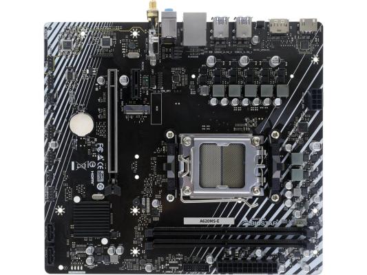 Материнская плата Biostar A620MS-E Socket AM5 AMD A620A 2xDDR5 mATX AC`97 8ch(7.1) GbLAN RAID+HDMI+DP