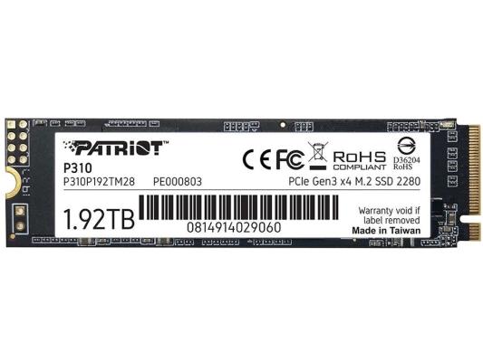 Накопитель SSD Patriot PCIe 3.0 x4 1920GB P310P192TM28 P310 M.2 2280