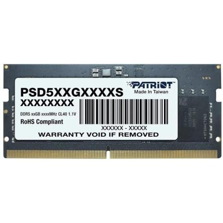 Оперативная память Patriot Signature PSD532G56002S DDR5 -  1x 32ГБ 5600МГц, для ноутбуков (SO-DIMM),  Ret