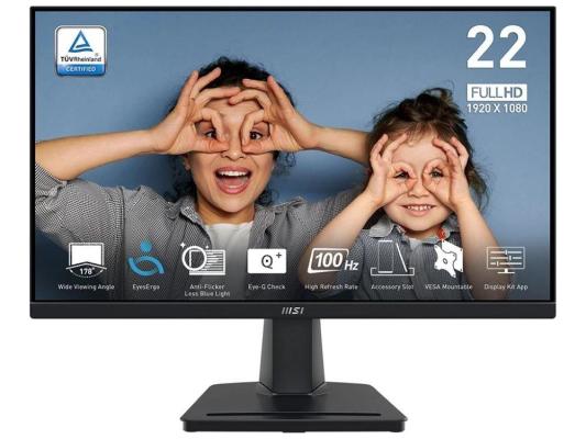 Монитор MSI 21.45" Pro MP225V черный VA 16:9 HDMI матовая 4000:1 300cd 178гр/178гр 1920x1080 100Hz VGA FHD 2.5кг