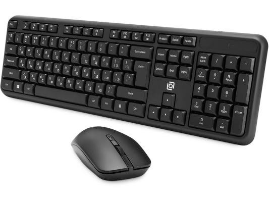 Клавиатура + мышь Оклик S277W клав:черный мышь:черный USB беспроводная Multimedia (2066172)