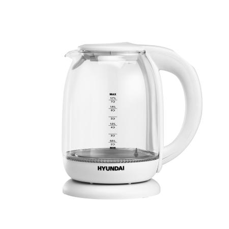 Чайник электрический HYUNDAI HYK-S3808 2200 Вт белый 1.7 л стекло  (Уценка, б/у)