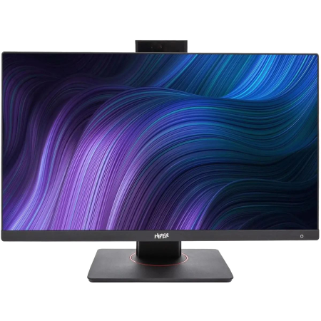 Моноблок/ HIPER V6   23.8"(1920x1080 (матовый) IPS)/Intel Core i3 14100(3.5Ghz)/8192Mb/256PCISSDGb/noDVD/BT/WiFi/war 1y/6.45kg/черный/Win11Pro + Cam 5.0 SD/Проводные МК/WiFi6