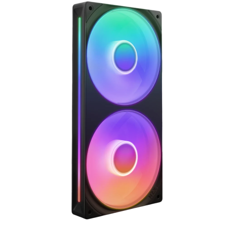 Кулер для корпуса ПК/ Case Cooler NZXT F240 RGB Core (120x120x25mm, 4-pin PWM, RGB, 75.12CFM, 30dBA, 2400RPM, Black, Single-Frame RGB Fan Unit)
