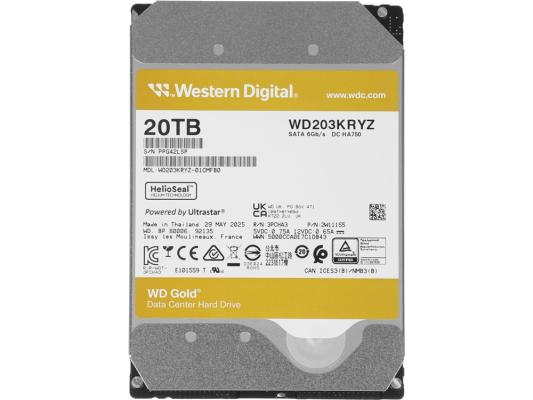Жесткий диск WD SATA-III 20TB WD203KRYZ Server Gold 512E (7200rpm) 512Mb 3.5"