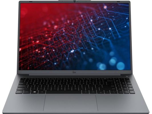 Ноутбук IRU Tactio 16ALB Core i5 1235U 16Gb SSD512Gb Intel UHD Graphics 16" IPS FHD (1920x1080) Windows 11 Pro grey WiFi BT Cam 4830mAh (2110204)