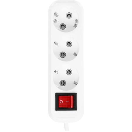 Сетевой удлинитель Defender L330, 3м, белый [99359]