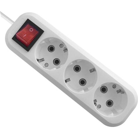 Сетевой удлинитель Defender L330, 15м, белый [99358]