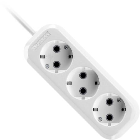 Сетевой удлинитель Defender R330, 7м, белый [99374]