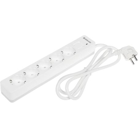 Сетевой фильтр Defender DFS 131, 1.5м, белый [99430]