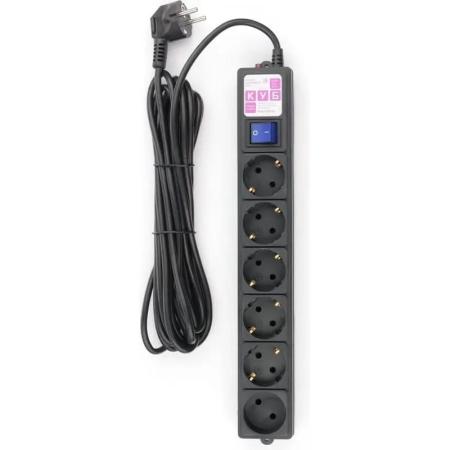 Сетевой фильтр PowerCube SPG6-B2, 5м, черный