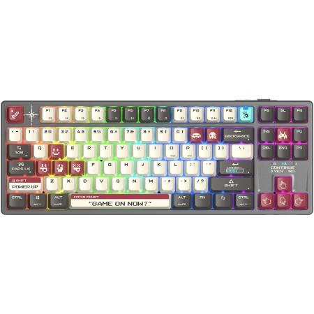 Клавиатура A4TECH Bloody WS87,  USB, Bluetooth/Радиоканал, серый + красный