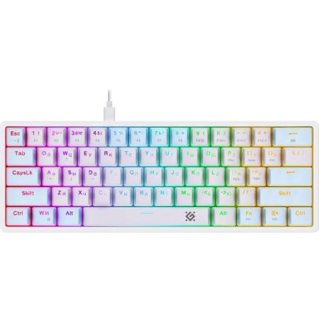 Клавиатура Defender Amox GK-585,  USB, белый бирюзовый [45585]