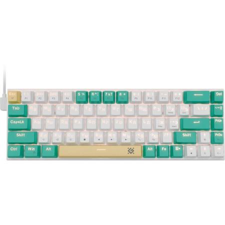 Клавиатура Defender Vexx Pro GK-084,  белый зеленый [45084]