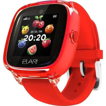 Смарт-часы ELARI KidPhone Fresh 4G,  1.4",  красный/красный [kp-4g-f-r]