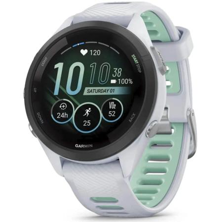 Смарт-часы Garmin Forerunner 265S,  27.5мм,  1.1",  белый/белый [010-02810-14]